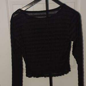 Disturbia Gomez Striped Crop Top NWOT